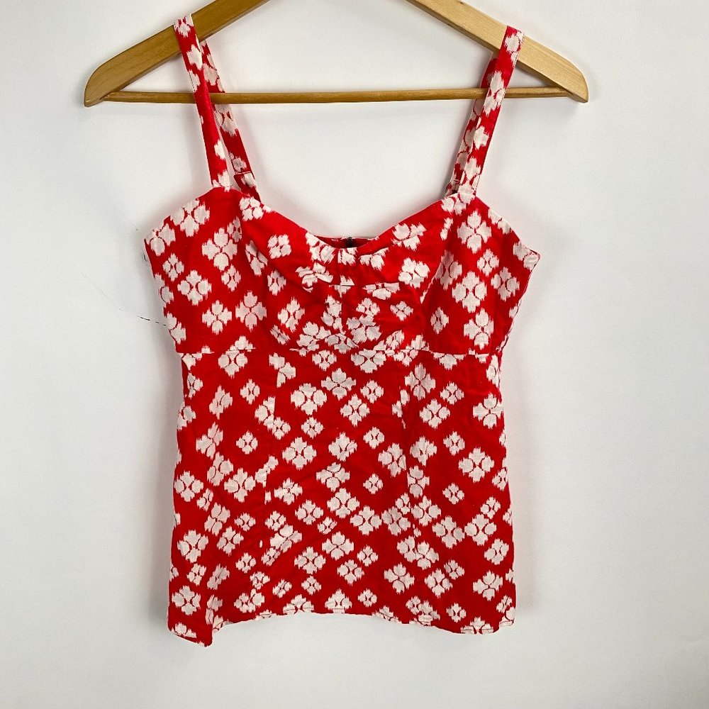 Patagonia Red White Hemp Print Tank Top